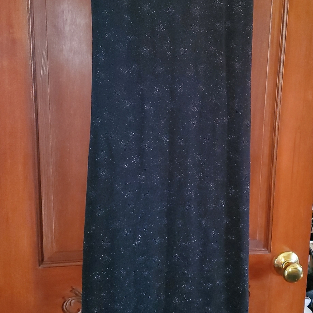 Plunge back glitter gown